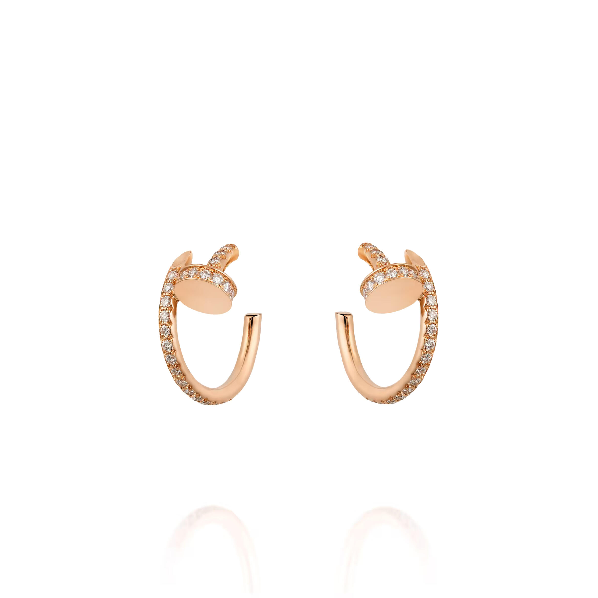 CARTIER JUSTE UN CLOU HOOP EARRINGS, SMALL MODEL, PAVED B8301429
